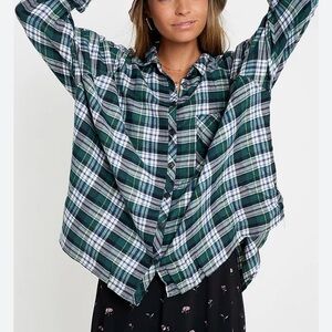 Urban Outfitters Green Plaid Button-Up Shirt
